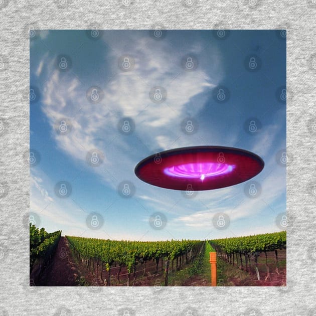 Vineyard UFO by Brian Free Artwork